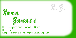 nora zanati business card