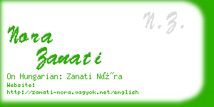 nora zanati business card